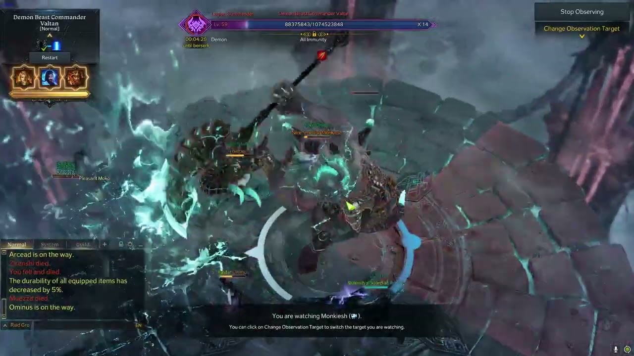 Lost Ark Malaysia First Valtan Clear. Guild Bad Ping