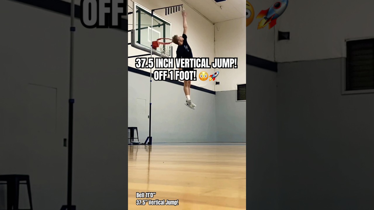 37.5 INCH VERTICAL JUMP! 😳🔥 OFF 1 FOOT! 🚀 