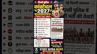 Delhi Police Constable Recruitment 2027: 12वीं पास के लिए शानदार भर्ती#delhipolice #jobalert
