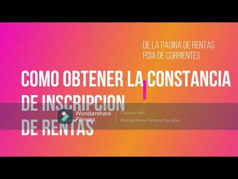 CONSTANCIA DE INSCRIPCION DE RENTAS CORRIENTES