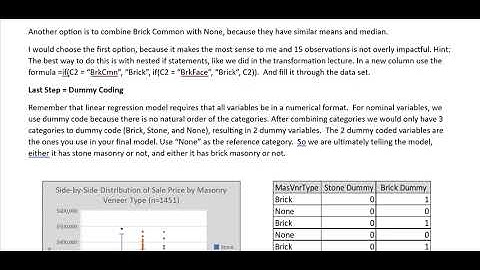 Categorical Data Transformation Background