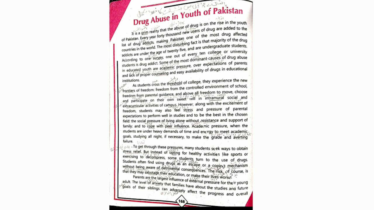 Drug abuse in the Youth of Pakistan| part 1 | first year| unit 19 - YouTube