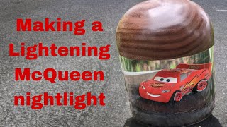 Making a Lightning McQueen Epoxy nightlight
