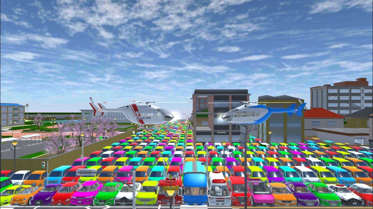 ALL REINBOW SUPER CAR COLLECTION ON PUBLIC ROAD 🛣️🤯🚔🚒✅. SAKURASCHOOLSIMULATOR 🚒🚔🤯😱✅✅