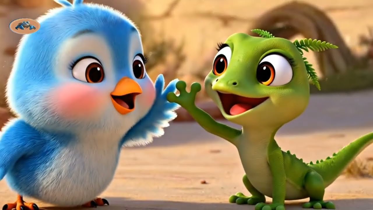 Blue Bird's 🐦🦎|Heartwarming Rescue Roasting Crickets to Save Friend 🔥|