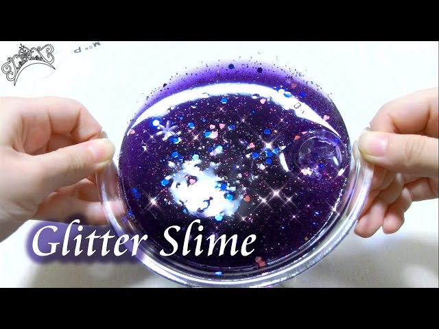 目隠しスライムで作ったキラキラスライム！！！【ASMR】【音フェチ】
