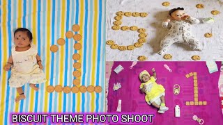 BISCUIT THEME PHOTO SHOOT//One Month Baby Photo Shoot Ideas//Sanjukta Family vlog
