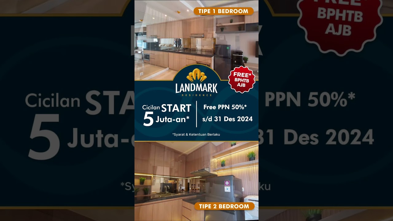 ✨Apartemen Mewah di Landmark Residence, Bandung! ✨