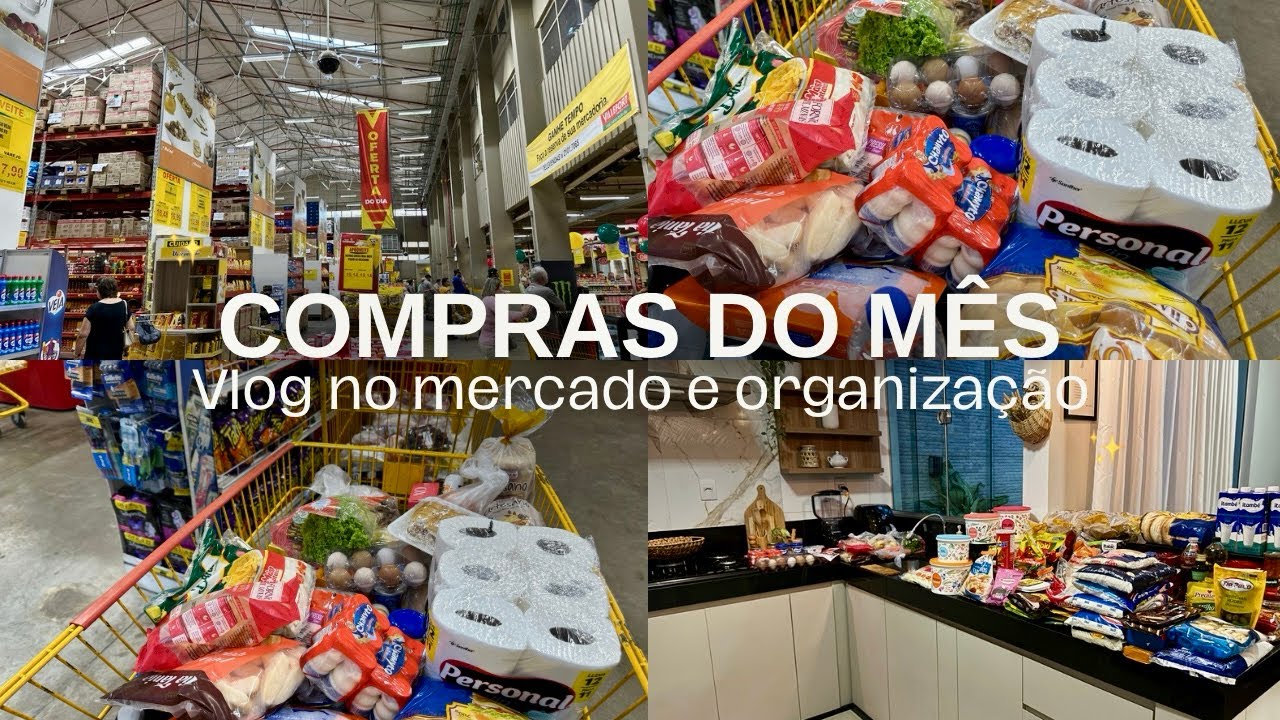 COMPRAS DO MÊS JULHO| Supermercado diferente, vlog nas compras e organização. ✨🛒💖