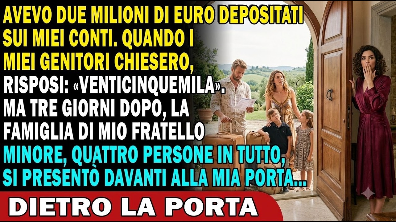 Tre giorni fa mia madre mi ha chiesto quanti risparmi avessi. Le ho risposto “venticinquemila”, senza pensarci troppo, mentre ero ancora al computer dopo una riunione infinita. Non sapevo che...