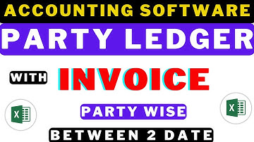 Fully Automatic Party ledger Account with invoice | automatic invoice between 2 date