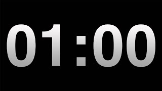 Timer 1 Minute Timer Video Countdown with Black Background