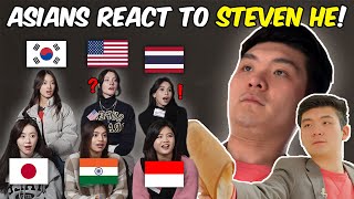 Asian React to Steven he&#39;s Video! / Korea, Japan, Thailand, India, Indonesia, U.S.A.