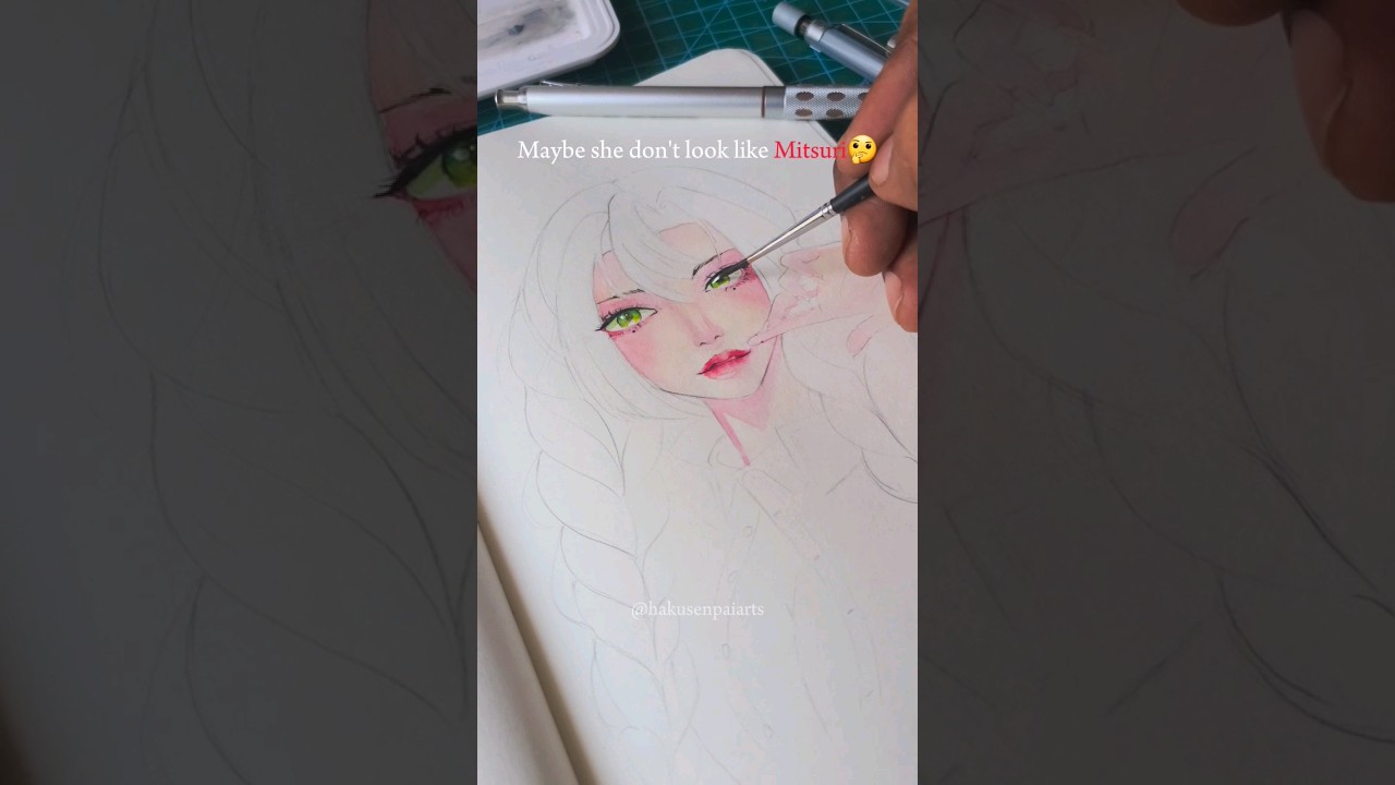 Drawing 🌸Mitsuri Kanroji🌸 with Watercolors🥰 