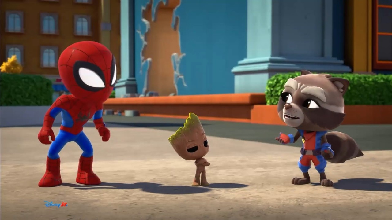 Meet Spidey and His Amazing Friends - Rocket & Groot Are Here To Help EXCLUSIVE CLIP