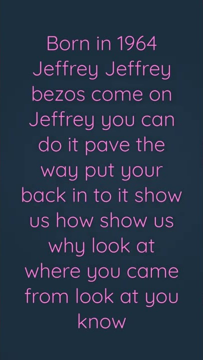 Jeffrey bezos song lyrics