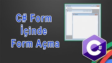 C# Form İçinde Form Açma || Open new forms in C#