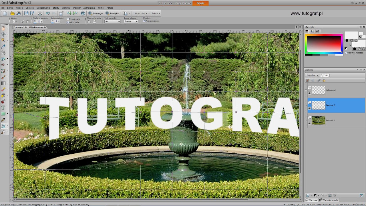 Corel Paint Shop Pro x4 Napis żywopłot w perspektywie YouTube