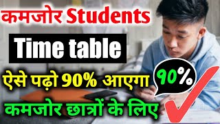 2022 में टॉपर बनने के लिए।। क्या होना चाहिए कमजोर छात्रों का Time table|ऐसे पढ़ो 90% आएंगे||