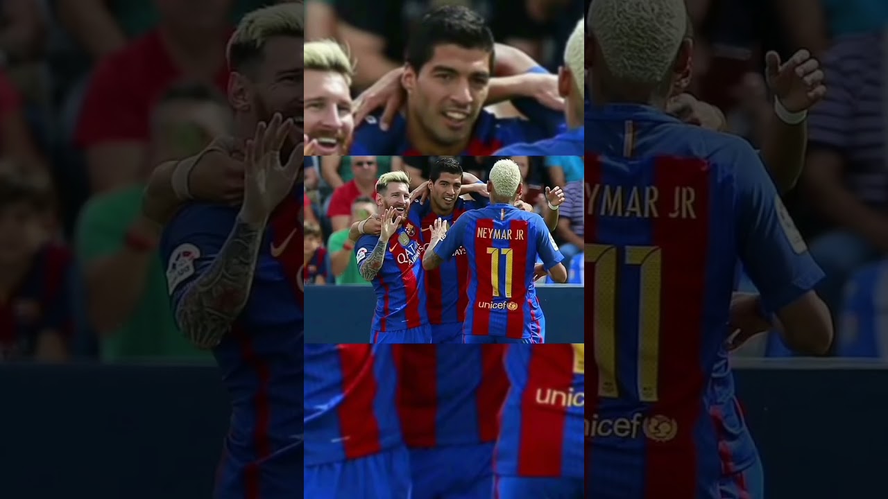 Моменты с легендарном трио Месси Суарес Неймар