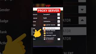 VIP PROXY SERVER 🥹 #freefire #trending #shorts