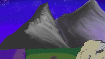 Beautiful night animation (Krita+Hitfilm express)