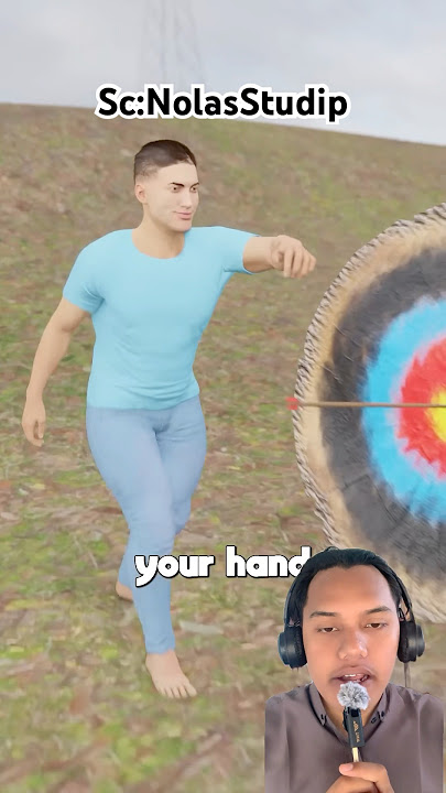 Bisakah anda menagkap anak panah?🎯 #3d #animation #archery #reaction