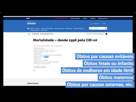 Vídeo TABNET SIM – Como  consultar as causas de mortalidade no TABNET