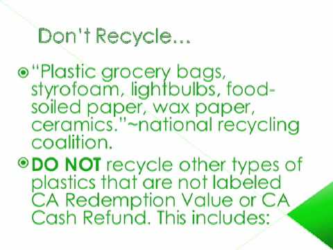 Recycling Animation/Do's and Dont's