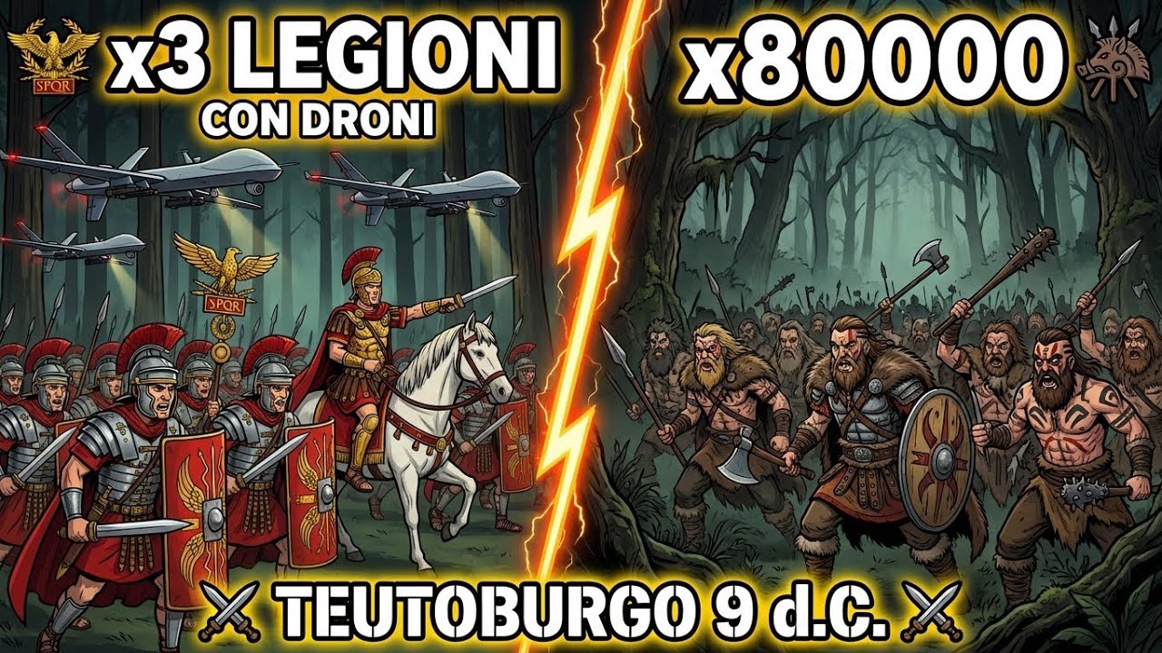 SE 3 LEGIONI ROMANE avessero DRONI nella FORESTA DI TEUTOBURGO - Varo DISTRUGGE Arminio!