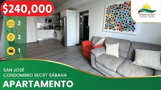 Apartamento de 2 habitaciones a la venta ubicado en el último piso del condominio SECRT Sábana Apartamento de 2 habitaciones a la venta ubicado en el último piso del condominio SECRT Sábana