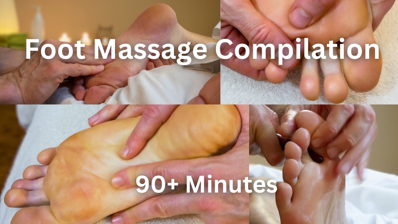 Male Foot Massage ASMR Compilation | Soft Spoken & No Talking | 1h 35min