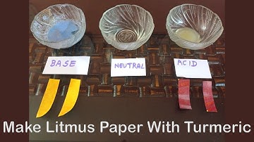 Turmeric Acid Base Indicator - Acid Base Test with Turmeric As Indicator - Turmeric Indicator Paper