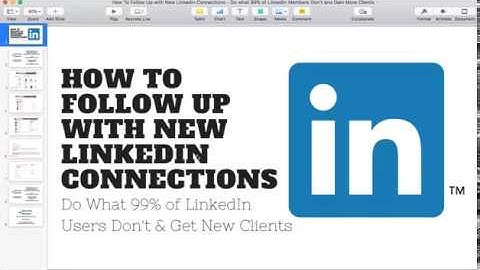 How To Follow Up with New LinkedIn Connections   Do what 99% of LinkedIn Members Don