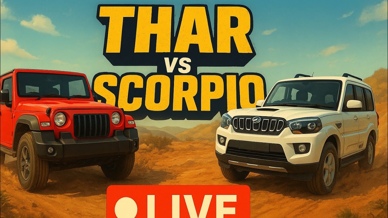 🚙💥 THAR vs SCORPIO 🔥 Ultimate Off-Road Battle | Indian Vehicle Simulator 3D LIVE 