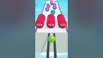 Ball Run 2048 Slowmotion & High speedrun // gameplay walktrough android iOS