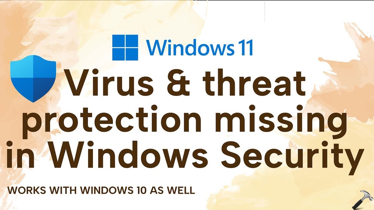 Solved: Virus & threat protection missing in Windows Security - YouTube