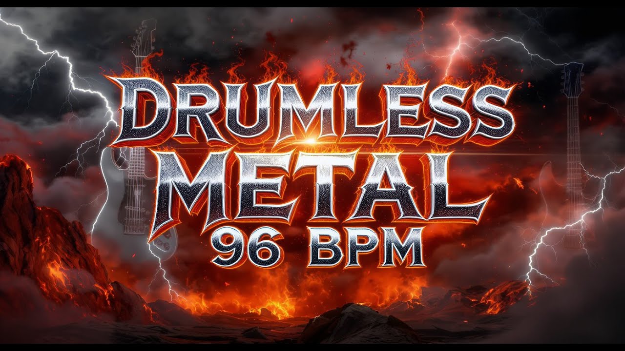 🎸 Modern Metal Drumless Backing Track | 96 BPM 🎧🔥