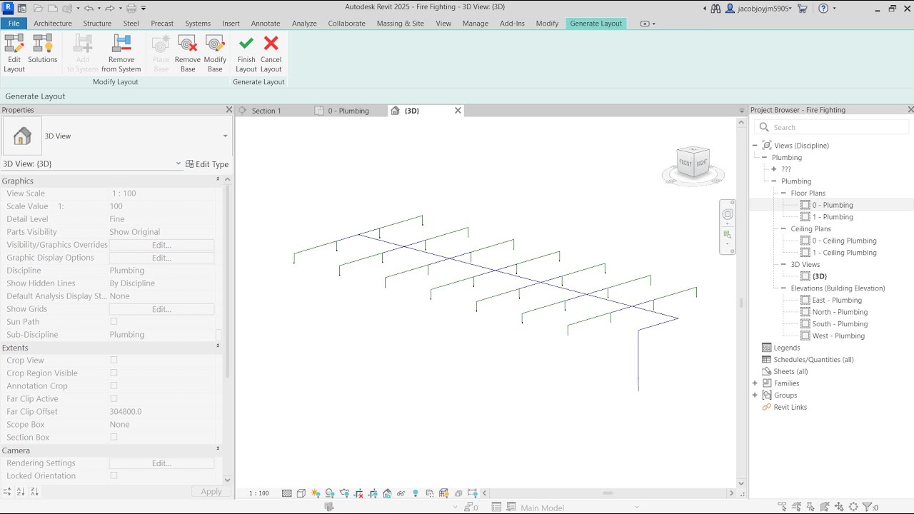 Generate Pipe Layout in Revit - YouTube