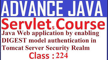 224 Java Web application enable DIGEST model authentication Security Realm Tomcat Server | Servlet