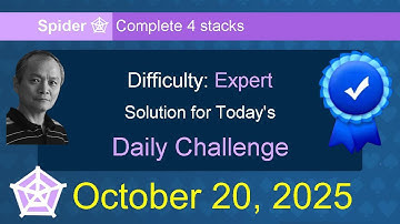 Microsoft Solitaire Collection: Spider - Expert - October 20, 2025