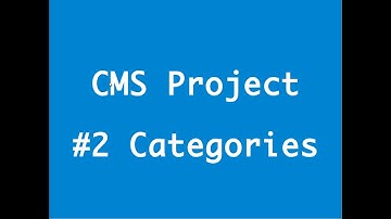 PHP & Ajax CMS Project - #2 Categories Creation