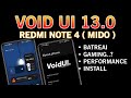 VoidUI 13.0 Rom For Redmi Note 4 | Android 13 | New Game Space | Fix Bug | Install &amp; First Impresi