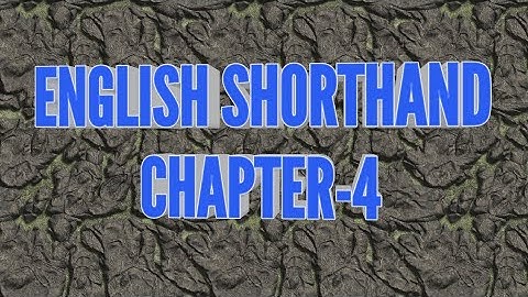 English Shorthand chapter-4 Alternative signs for R&H