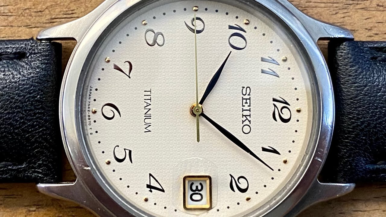 Vintage December 1992 Seiko Titanium 7n42 - 8A60 Upgraded Crystal 