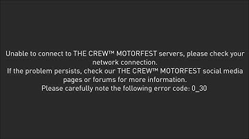 How to Fix - Unable to connect to the Crew Motorfest Servers - Network Error - Error Code: 0_30