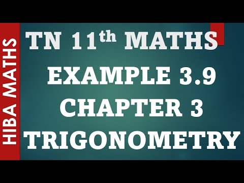 11th maths chapter 3 trigonometry example 3.9 tn syllabus hiba maths