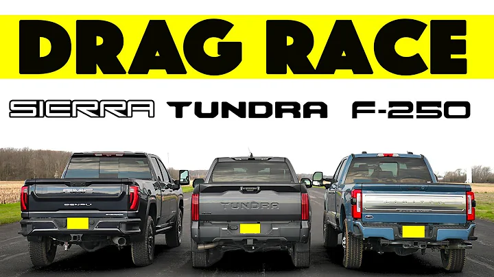 2024 Ford F250 vs Toyota Tundra vs GMC Sierra 2500. Close but not close. Drag and Roll Race.