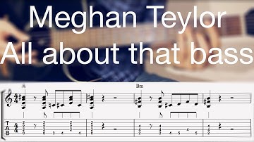 ►Meghan Trainor - All About That Bass◀︎ How to Play on Guitar-Lesson Tutorial -Acoustic Song /cover/