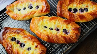 Make the best danish pastry at home ทำเดนิชเพสทรี้ที่บ้าน แจกสูตรครีมง่ายๆ  อร่อยเหมือนกินที่ร้าน